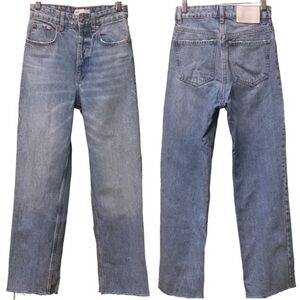 Zara high rise straight jeans
